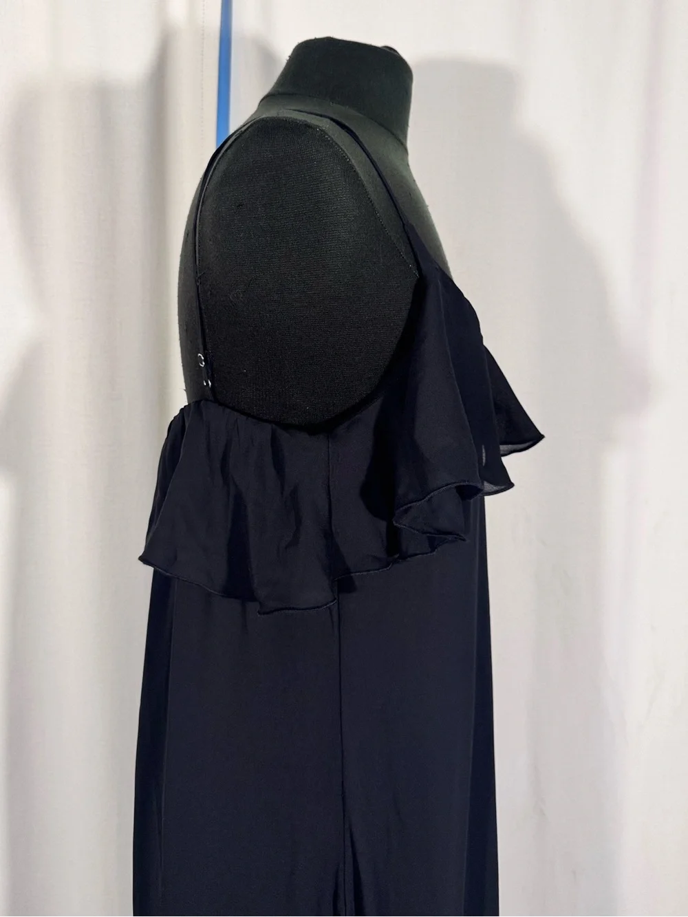 Abercrombie & Fitch Black Ruffle Maxi Dress